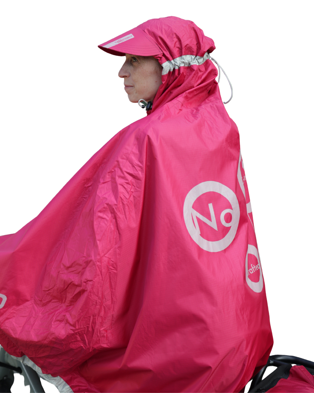 FULAP - Cape de pluie vélo adulte - Viva Magenta motifs spraygreen