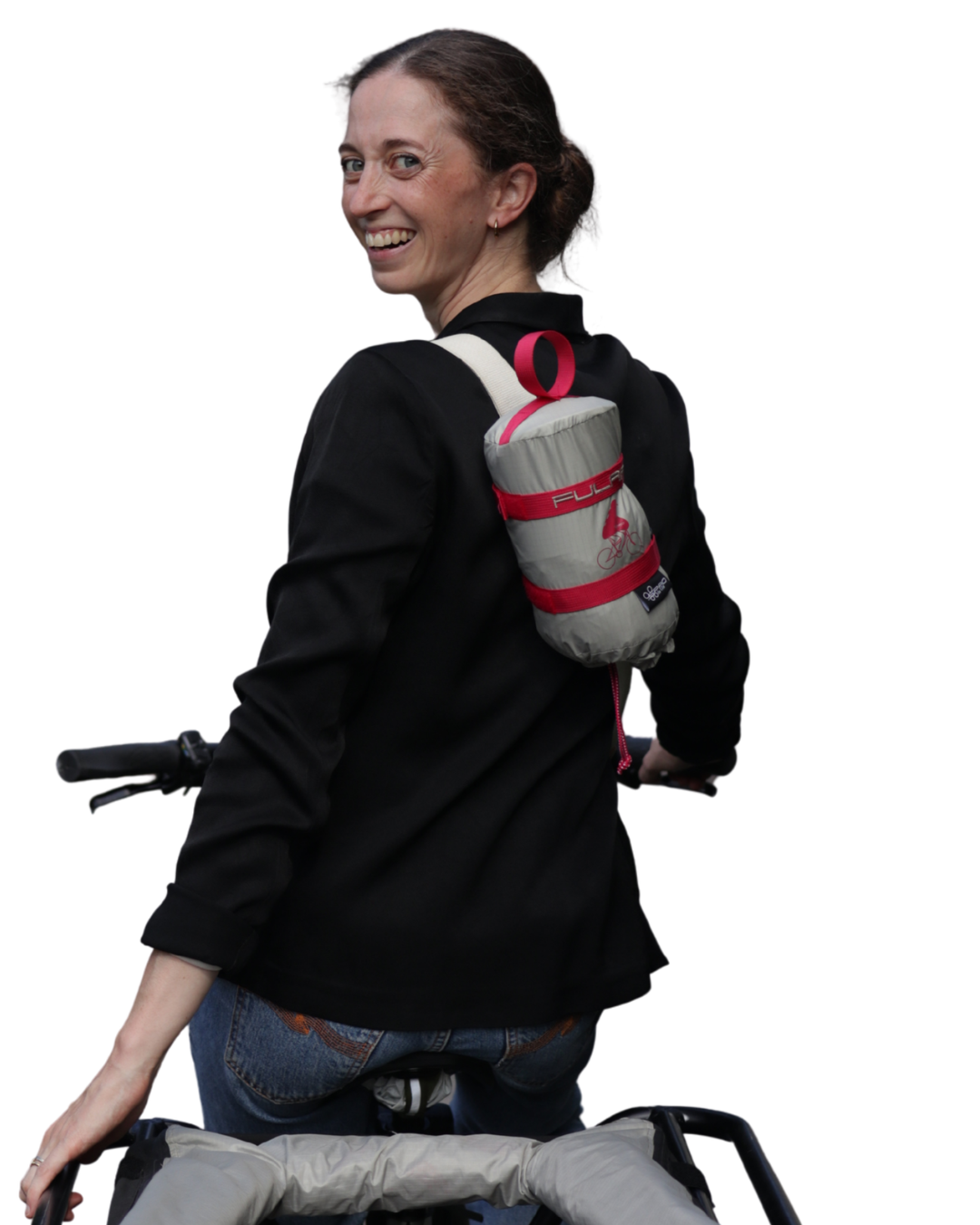 FULAP - Cape de pluie vélo adulte - Spraygreen motifs magenta
